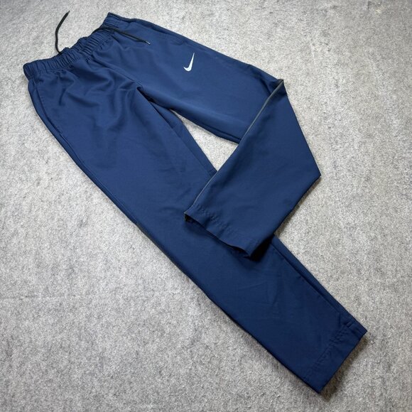 Nike Team Woven Track Pants Men S Blue Training AJ3373 Ankle Zip 29" - Picture 1 of 16